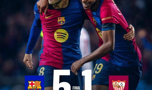 赏金女王模拟器-【西甲】巴萨5比1塞维利亚，莱万梅开二度，加维复出